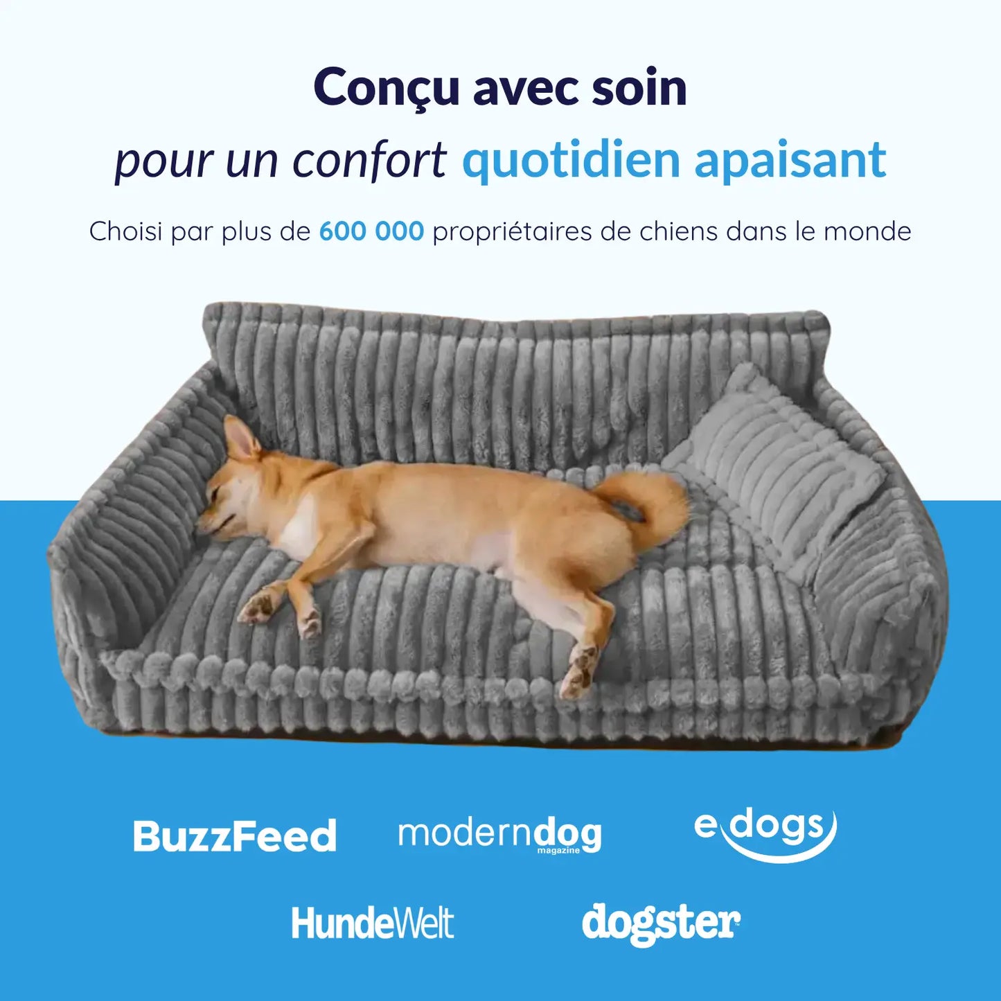 MrFluffyFriend® - Canapé orthopédique lavable pour chien